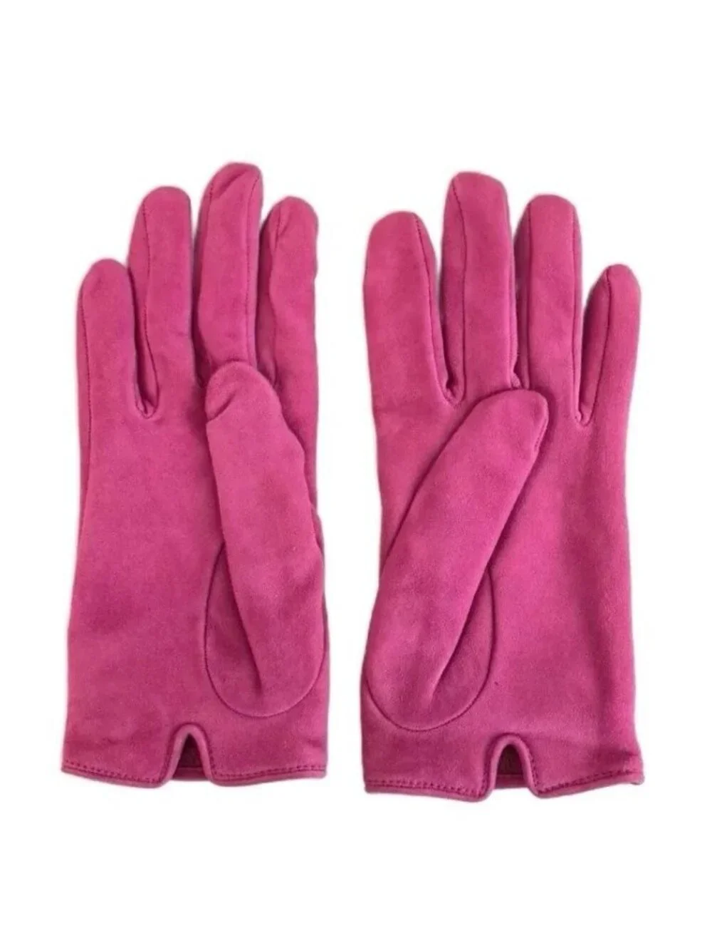 Gucci Gloves Suede Bee Ribbon S Pink